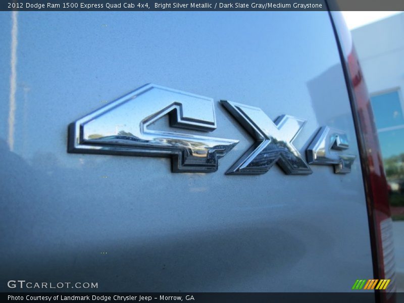Bright Silver Metallic / Dark Slate Gray/Medium Graystone 2012 Dodge Ram 1500 Express Quad Cab 4x4