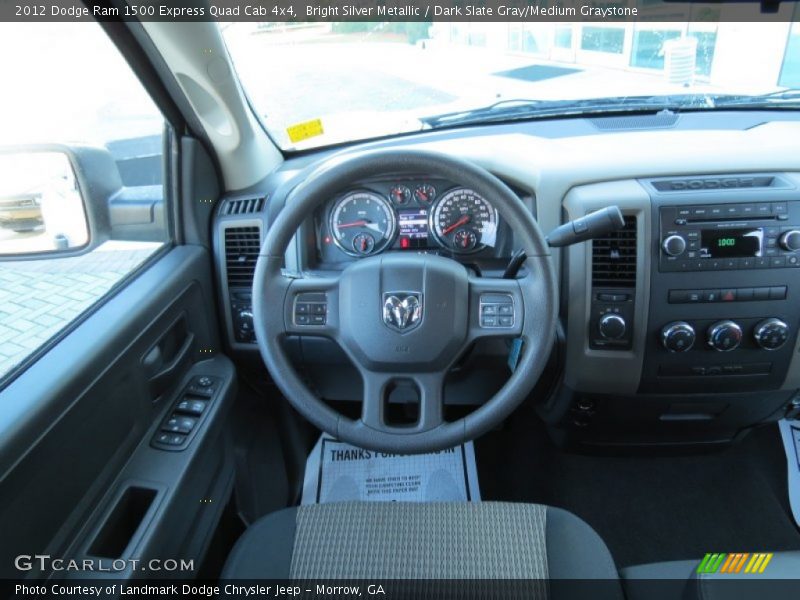 Bright Silver Metallic / Dark Slate Gray/Medium Graystone 2012 Dodge Ram 1500 Express Quad Cab 4x4