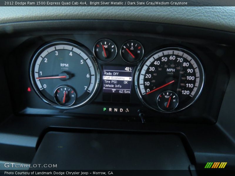 Bright Silver Metallic / Dark Slate Gray/Medium Graystone 2012 Dodge Ram 1500 Express Quad Cab 4x4