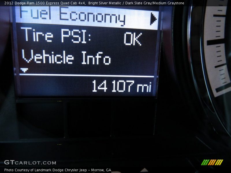 Bright Silver Metallic / Dark Slate Gray/Medium Graystone 2012 Dodge Ram 1500 Express Quad Cab 4x4