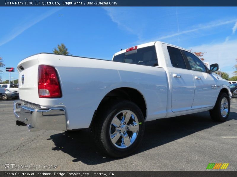 Bright White / Black/Diesel Gray 2014 Ram 1500 SLT Quad Cab