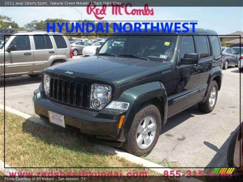 Natural Green Metallic / Dark Slate Gray 2011 Jeep Liberty Sport