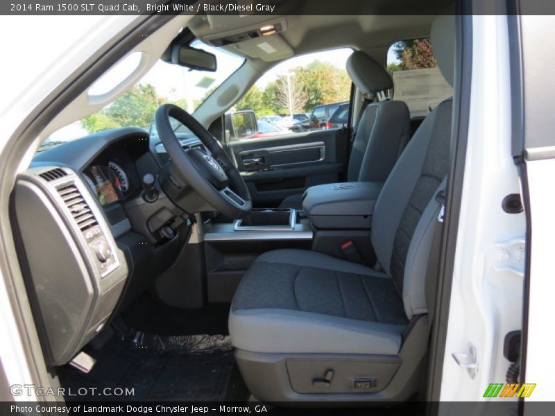 Bright White / Black/Diesel Gray 2014 Ram 1500 SLT Quad Cab