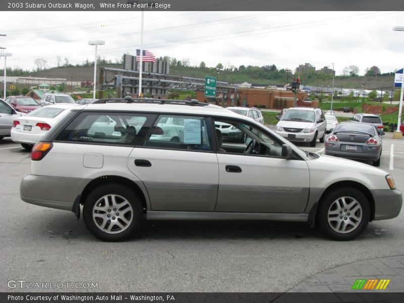 White Frost Pearl / Beige 2003 Subaru Outback Wagon