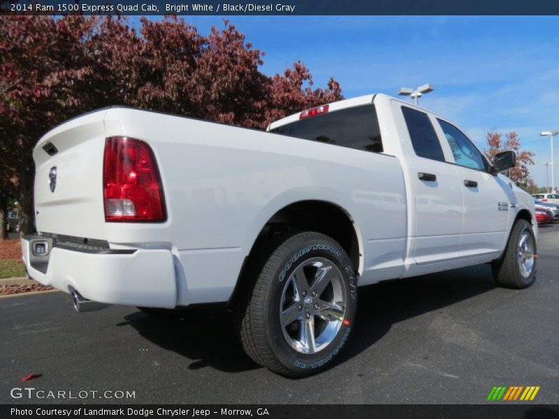 Bright White / Black/Diesel Gray 2014 Ram 1500 Express Quad Cab