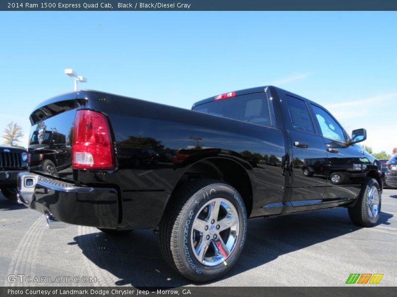 Black / Black/Diesel Gray 2014 Ram 1500 Express Quad Cab