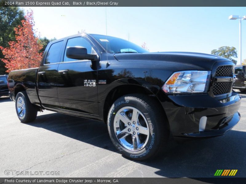 Black / Black/Diesel Gray 2014 Ram 1500 Express Quad Cab