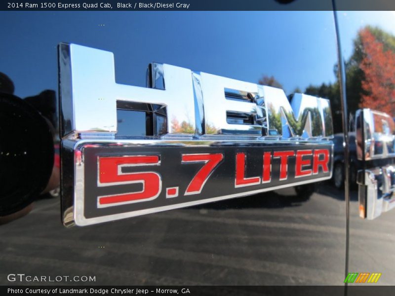 Black / Black/Diesel Gray 2014 Ram 1500 Express Quad Cab