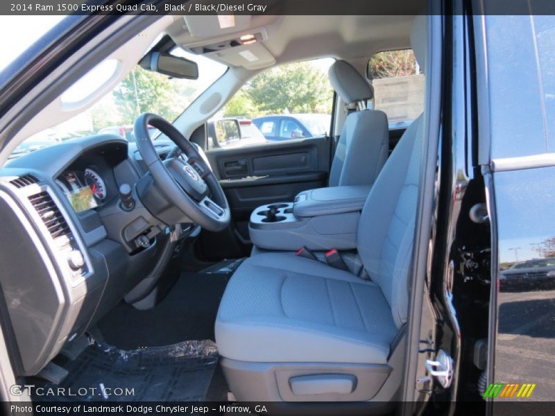 Black / Black/Diesel Gray 2014 Ram 1500 Express Quad Cab