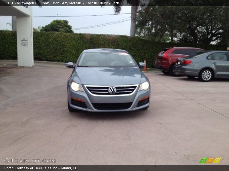 Iron Gray Metallic / Cornsilk Beige/Black 2011 Volkswagen CC Sport