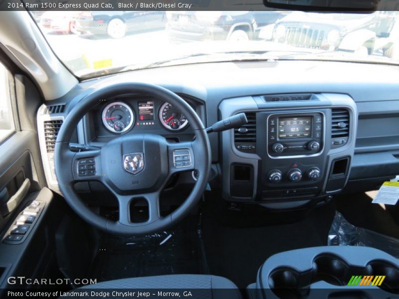 Black / Black/Diesel Gray 2014 Ram 1500 Express Quad Cab