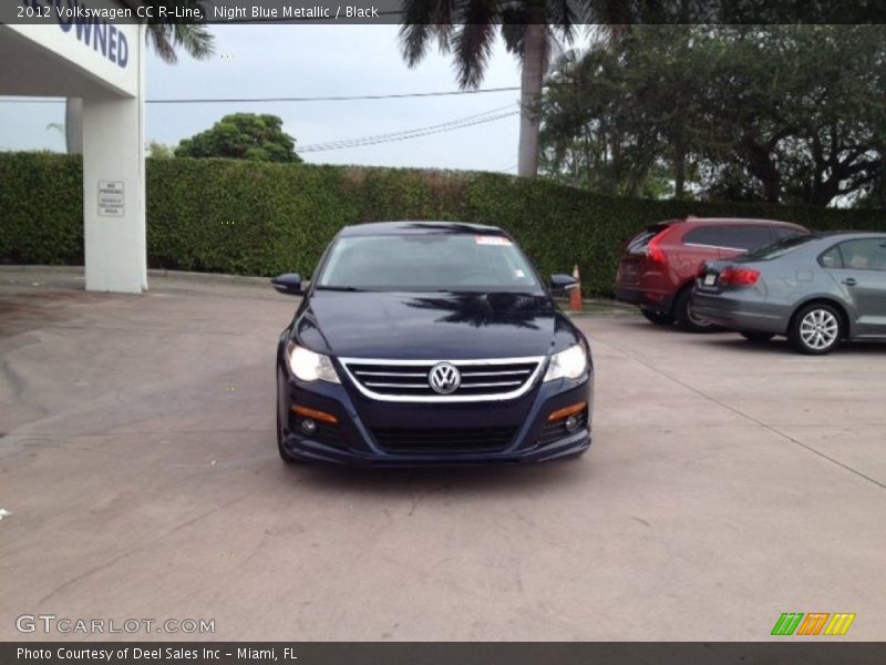 Night Blue Metallic / Black 2012 Volkswagen CC R-Line