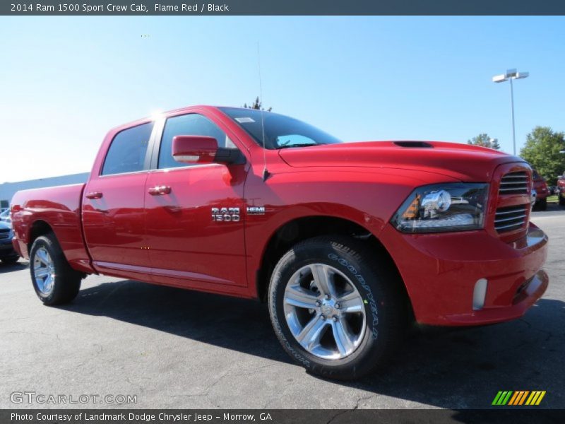 Flame Red / Black 2014 Ram 1500 Sport Crew Cab