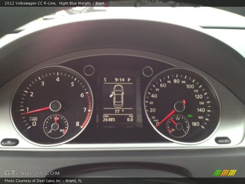 Night Blue Metallic / Black 2012 Volkswagen CC R-Line