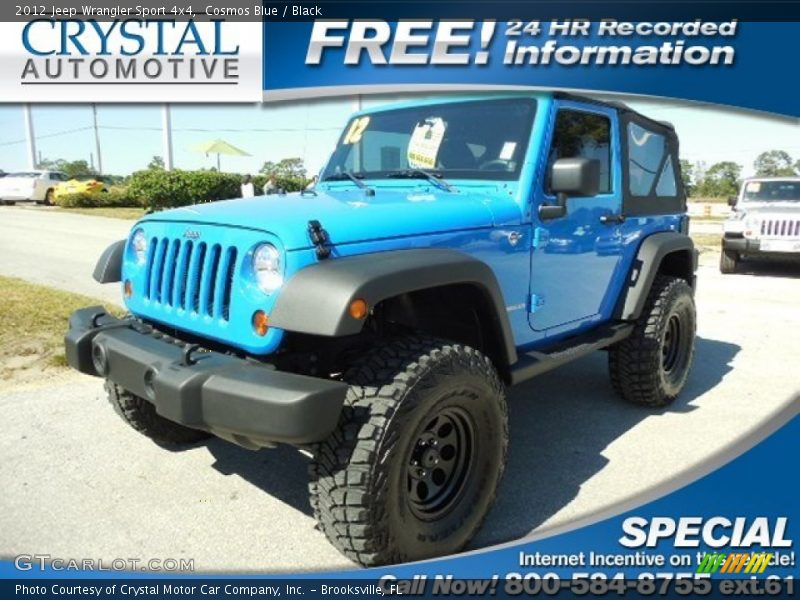Cosmos Blue / Black 2012 Jeep Wrangler Sport 4x4