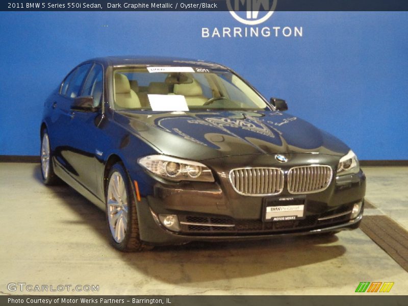 Dark Graphite Metallic / Oyster/Black 2011 BMW 5 Series 550i Sedan