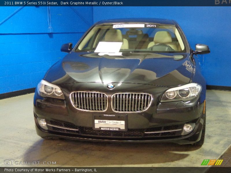 Dark Graphite Metallic / Oyster/Black 2011 BMW 5 Series 550i Sedan