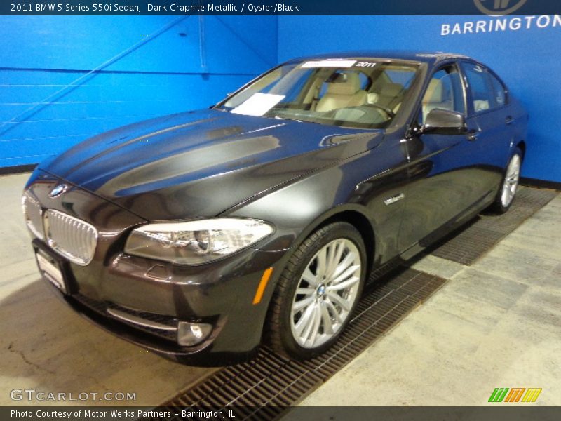 Dark Graphite Metallic / Oyster/Black 2011 BMW 5 Series 550i Sedan