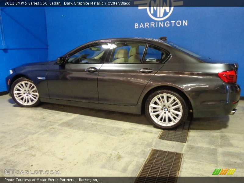 Dark Graphite Metallic / Oyster/Black 2011 BMW 5 Series 550i Sedan