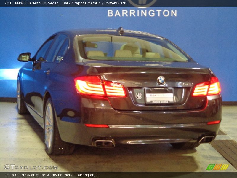 Dark Graphite Metallic / Oyster/Black 2011 BMW 5 Series 550i Sedan
