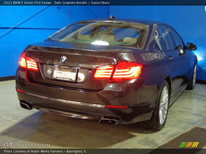 Dark Graphite Metallic / Oyster/Black 2011 BMW 5 Series 550i Sedan