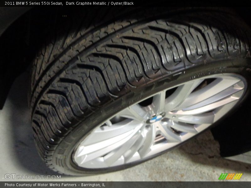 Dark Graphite Metallic / Oyster/Black 2011 BMW 5 Series 550i Sedan