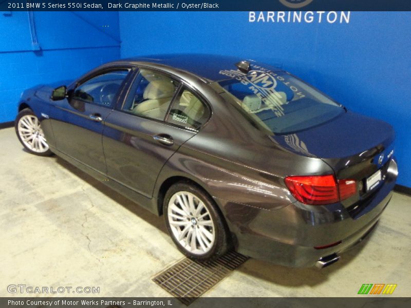 Dark Graphite Metallic / Oyster/Black 2011 BMW 5 Series 550i Sedan
