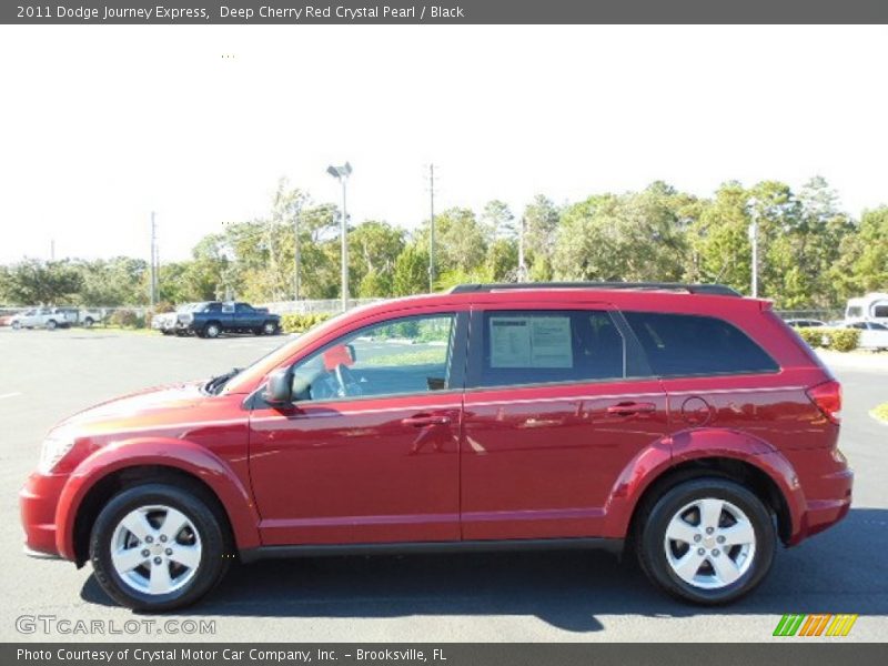 Deep Cherry Red Crystal Pearl / Black 2011 Dodge Journey Express