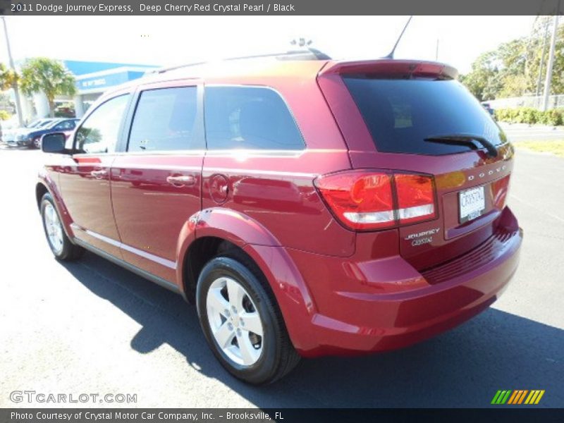 Deep Cherry Red Crystal Pearl / Black 2011 Dodge Journey Express