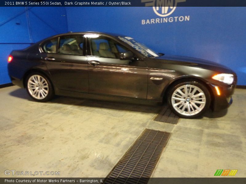 Dark Graphite Metallic / Oyster/Black 2011 BMW 5 Series 550i Sedan