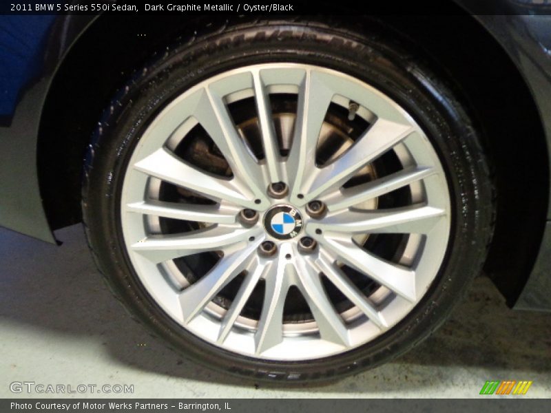 Dark Graphite Metallic / Oyster/Black 2011 BMW 5 Series 550i Sedan