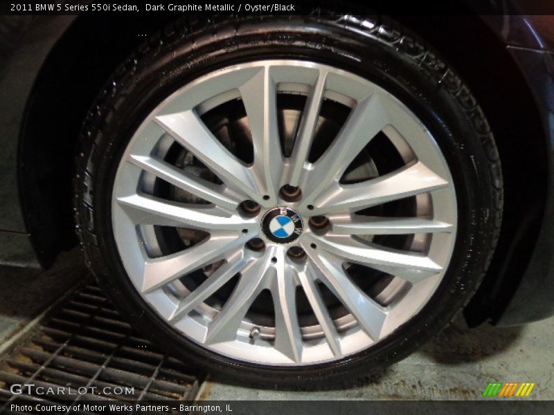 Dark Graphite Metallic / Oyster/Black 2011 BMW 5 Series 550i Sedan