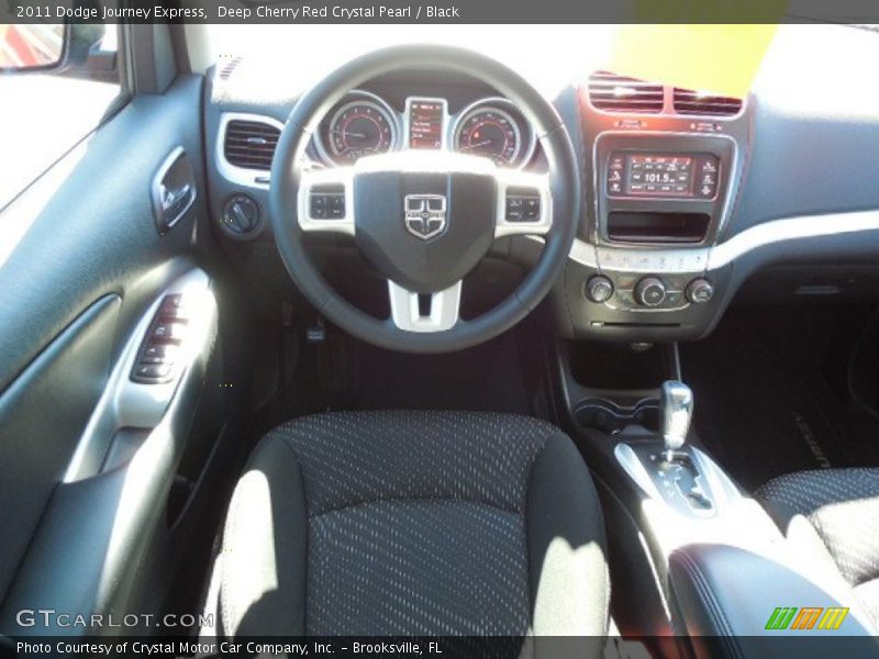 Deep Cherry Red Crystal Pearl / Black 2011 Dodge Journey Express