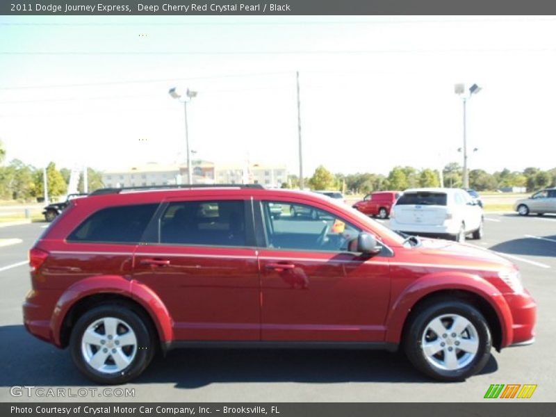 Deep Cherry Red Crystal Pearl / Black 2011 Dodge Journey Express
