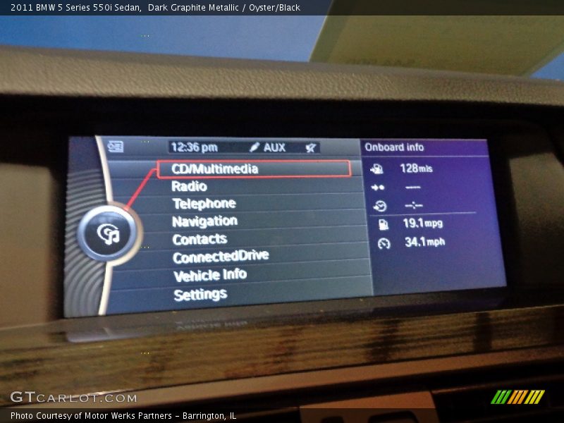 Dark Graphite Metallic / Oyster/Black 2011 BMW 5 Series 550i Sedan