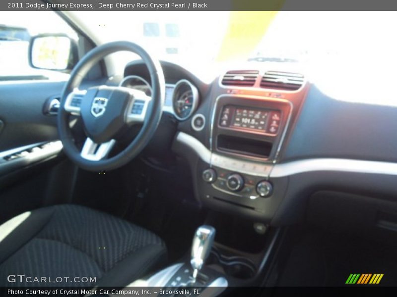 Deep Cherry Red Crystal Pearl / Black 2011 Dodge Journey Express