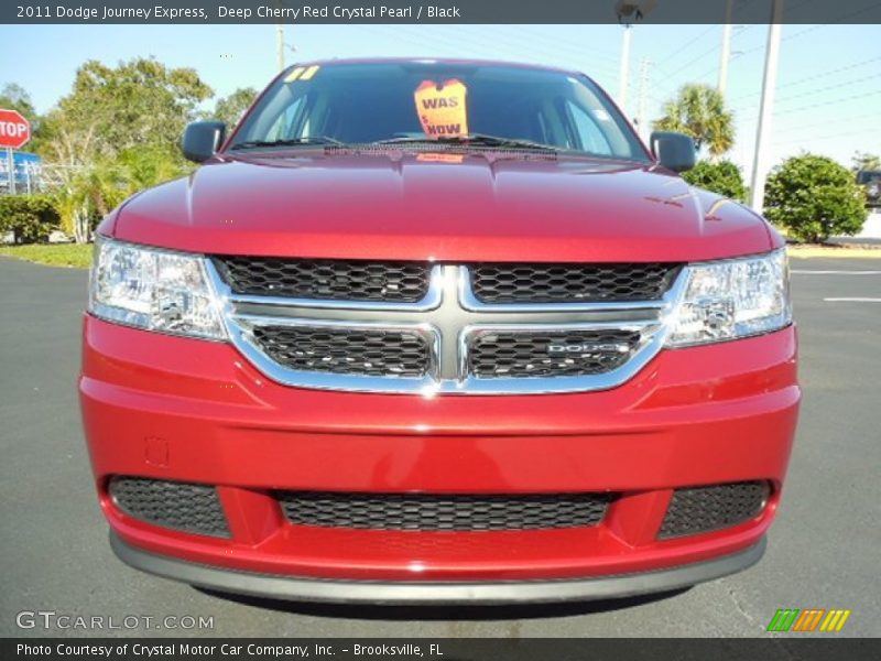 Deep Cherry Red Crystal Pearl / Black 2011 Dodge Journey Express