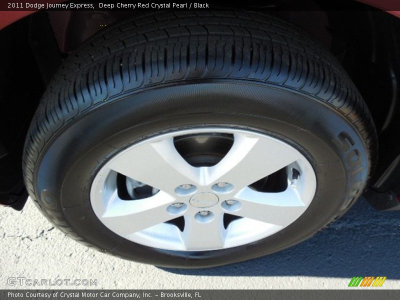 Deep Cherry Red Crystal Pearl / Black 2011 Dodge Journey Express