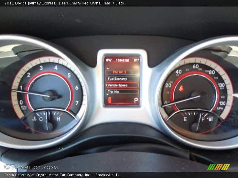 Deep Cherry Red Crystal Pearl / Black 2011 Dodge Journey Express