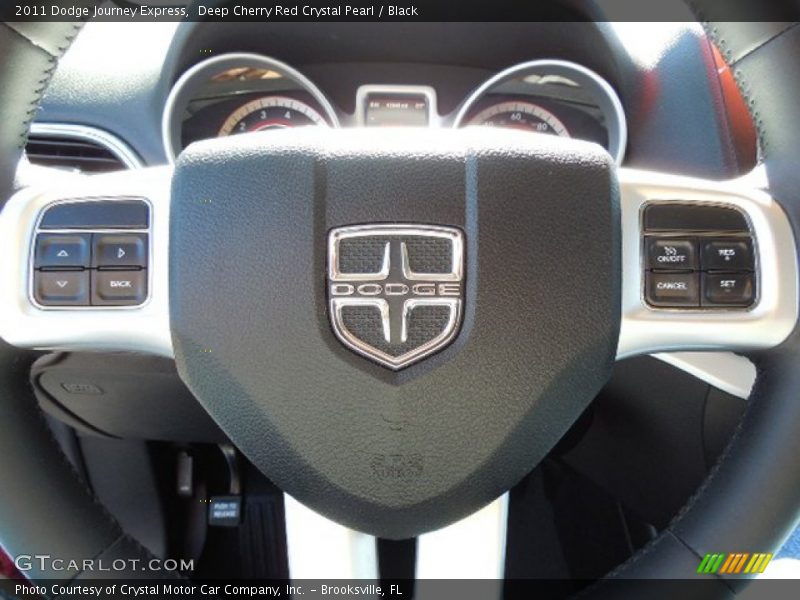 Deep Cherry Red Crystal Pearl / Black 2011 Dodge Journey Express