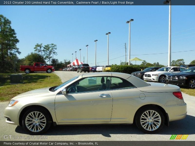 Cashmere Pearl / Black/Light Frost Beige 2013 Chrysler 200 Limited Hard Top Convertible