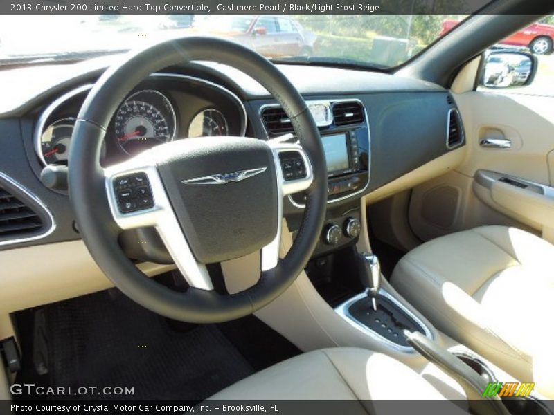 Cashmere Pearl / Black/Light Frost Beige 2013 Chrysler 200 Limited Hard Top Convertible