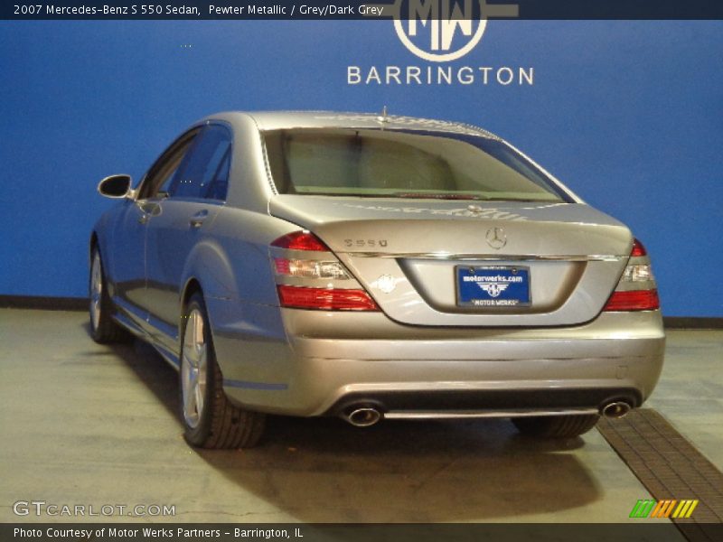 Pewter Metallic / Grey/Dark Grey 2007 Mercedes-Benz S 550 Sedan