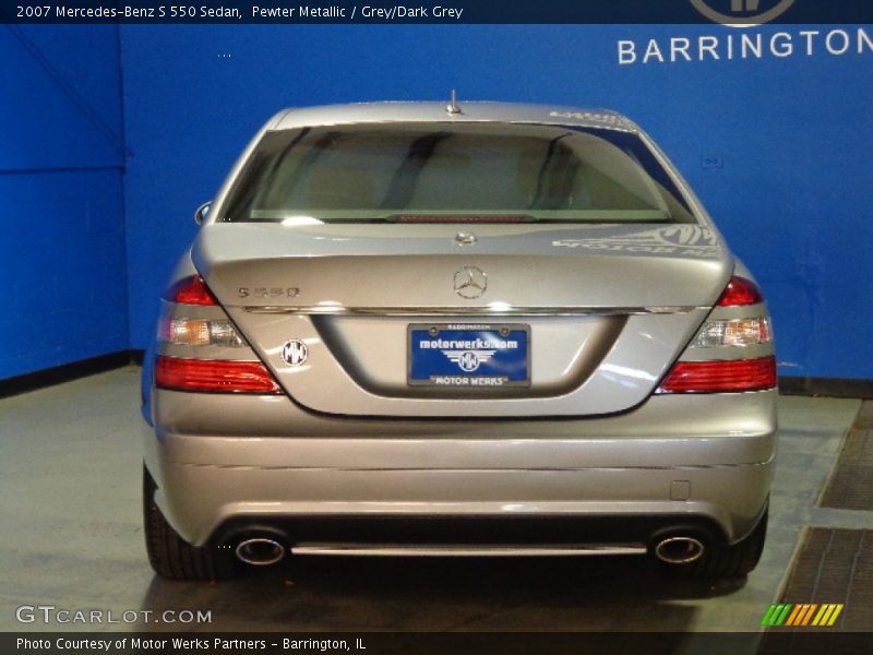 Pewter Metallic / Grey/Dark Grey 2007 Mercedes-Benz S 550 Sedan