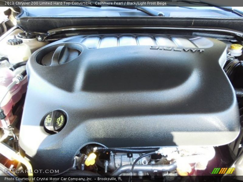 Cashmere Pearl / Black/Light Frost Beige 2013 Chrysler 200 Limited Hard Top Convertible
