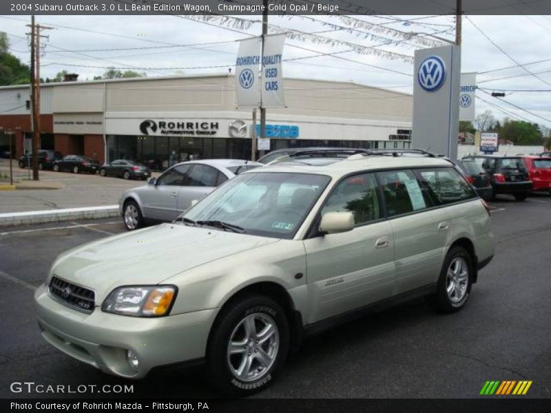 Champagne Gold Opal / Beige 2004 Subaru Outback 3.0 L.L.Bean Edition Wagon