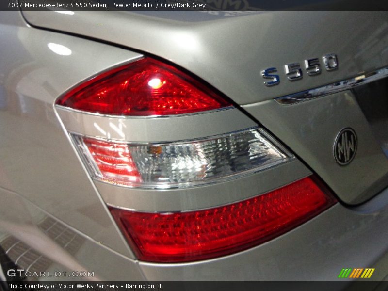Pewter Metallic / Grey/Dark Grey 2007 Mercedes-Benz S 550 Sedan