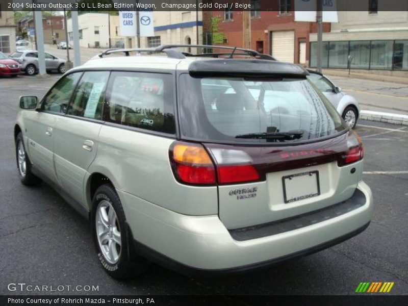 Champagne Gold Opal / Beige 2004 Subaru Outback 3.0 L.L.Bean Edition Wagon