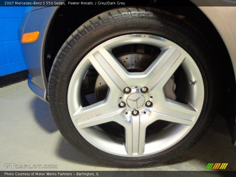 Pewter Metallic / Grey/Dark Grey 2007 Mercedes-Benz S 550 Sedan