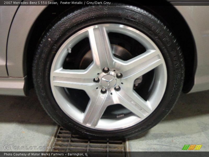 Pewter Metallic / Grey/Dark Grey 2007 Mercedes-Benz S 550 Sedan